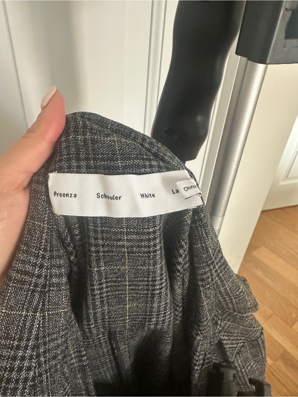 Proenza Schouler White Label checked midi dress size 2 - Picture 8 of 9